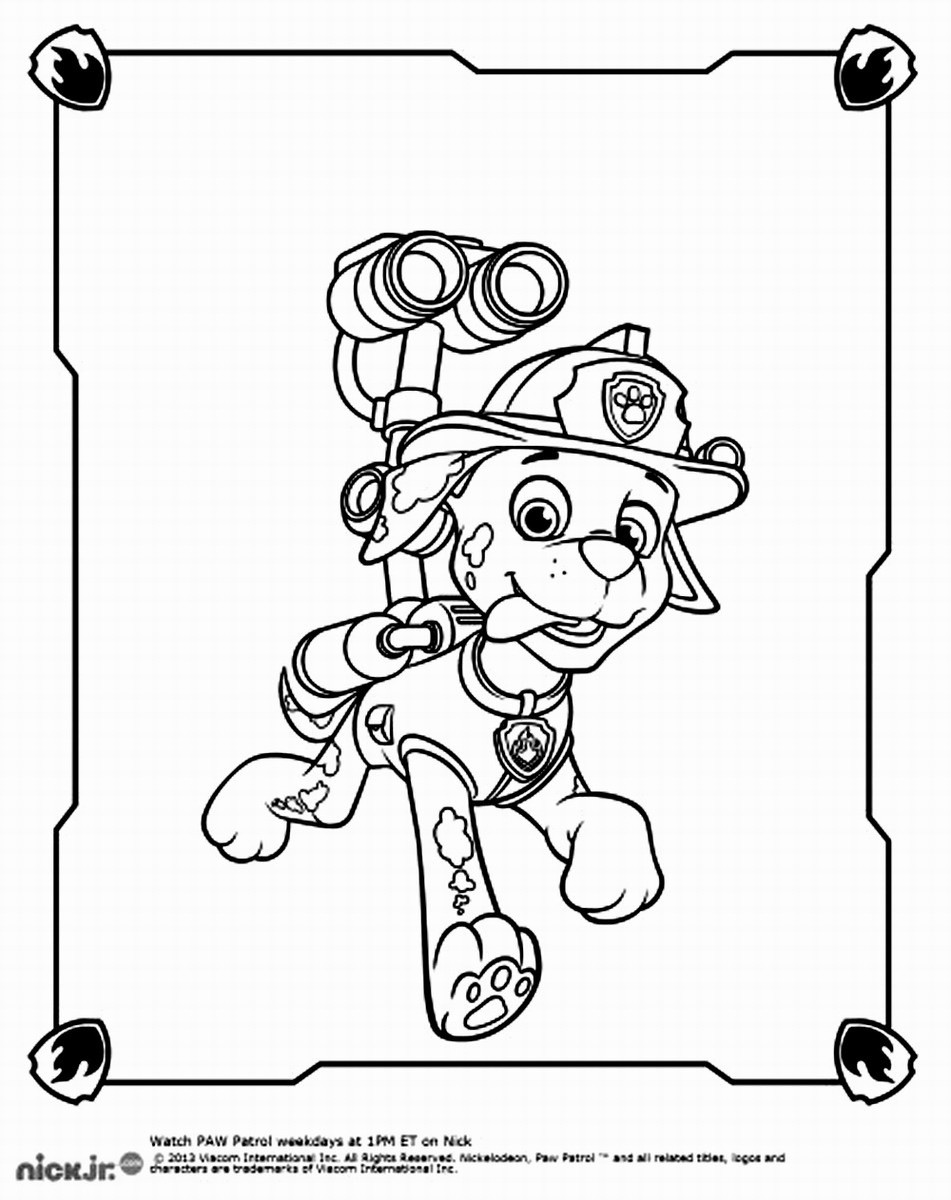 Plansa de colorat cu Paw Patrol 31 25